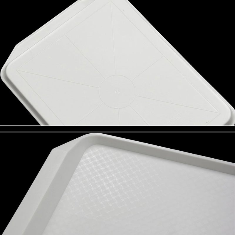 Lesbin White Plastic Fast Food Serving Trays, 16.9-Inch by 12-Inch, Set of 4 - Image 3
